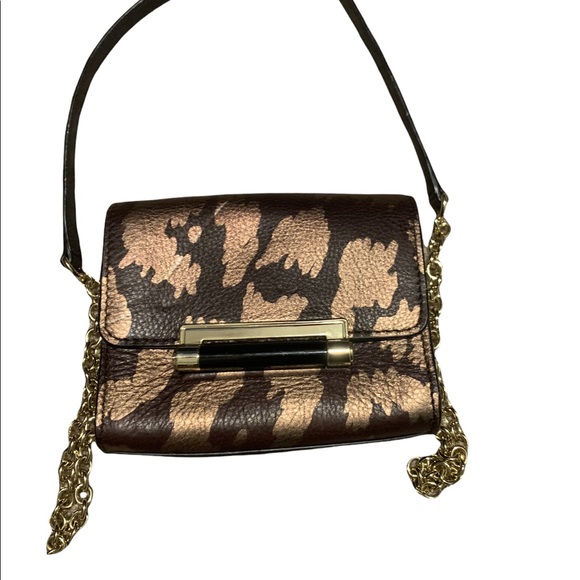 Diane Von Furstenberg Leather Chain-Linked Crossbody Bag - Picture 2 of 5